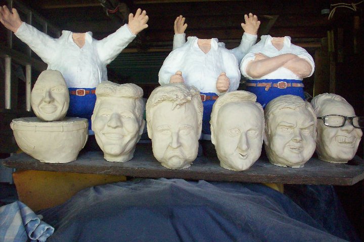 Celebrity Plasticine Gnome Heads